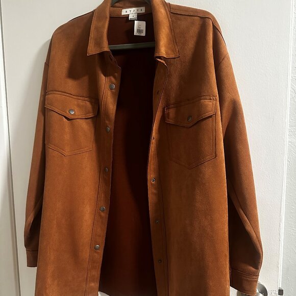 HYFVE Woman's Camel Small Suede Jacket - Picture 1 of 3